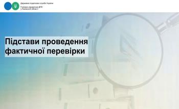 Підстави проведення фактичної перевірки 