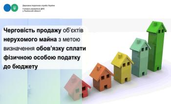 Черговість продажу об’єктів нерухомого майна з метою визначення обов’язку сплати фізичною особою податку до бюджету