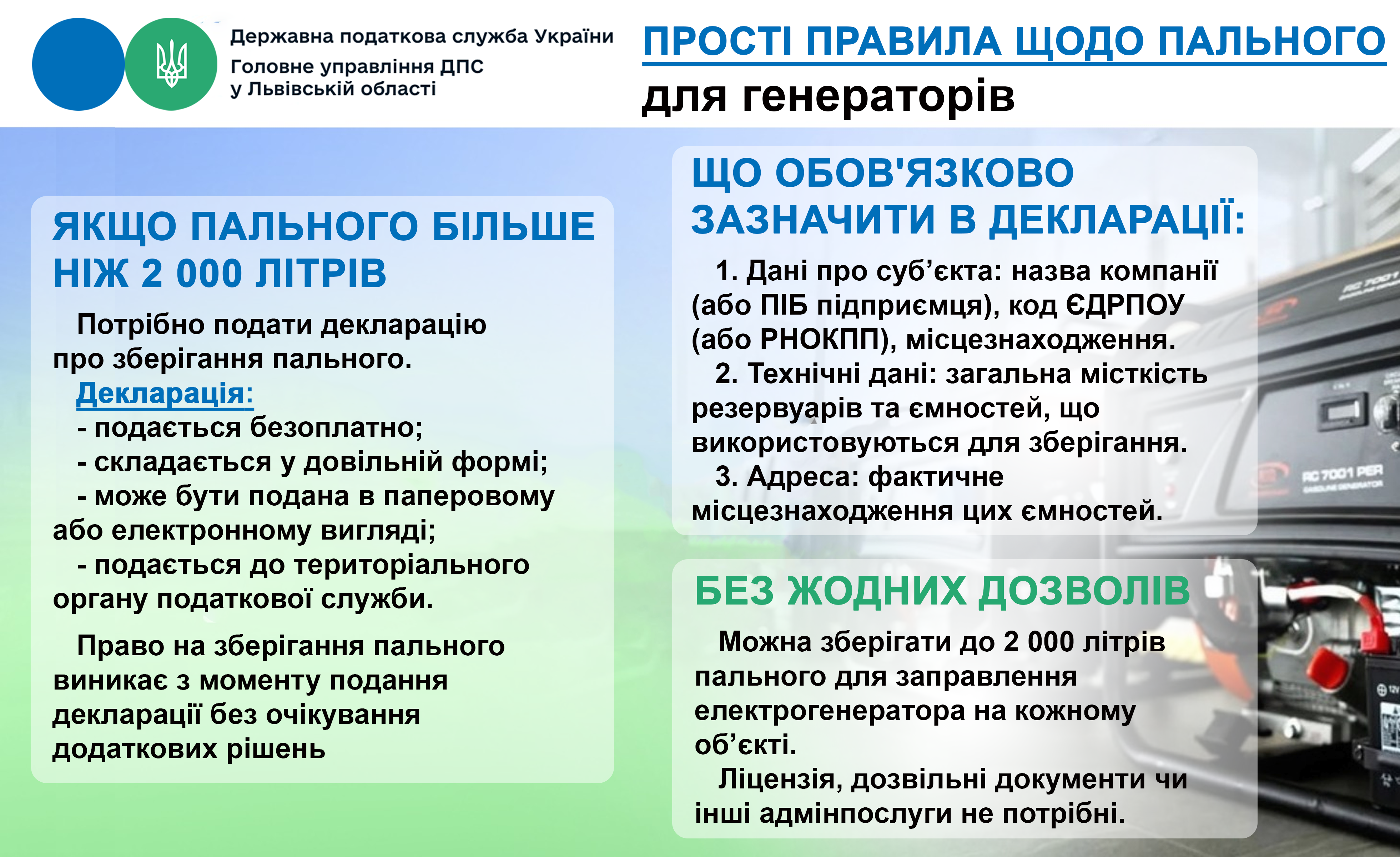 Прості правила щодо зберігання пального