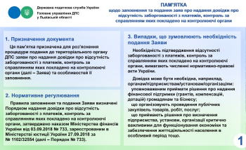 Пам’ятка щодо заповнення та подання заяв про надання довідки про відсутність заборгованості з платежів, контроль за справлянням яких покладено на контролюючі органи