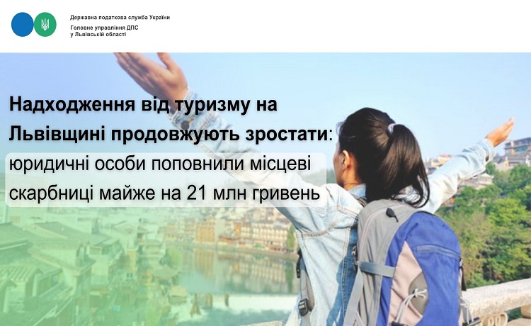 Надходження від туризму на Львівщині продовжують зростати: юридичні особи поповнили місцеві скарбниці майже на 21 млн гривень