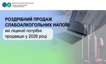 Роздрібний продаж слабоалкогольних напоїв: які ліцензії потрібні продавцю у 2026 році