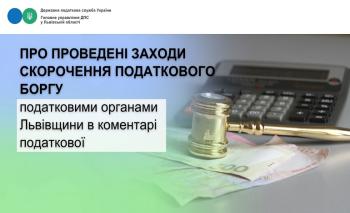 Про проведені заходи скорочення податкового боргу податковими органами Львівщини в коментарі податкової 