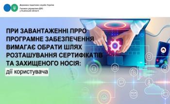 При завантаженні ПРРО програмне забезпечення вимагає обрати шлях розташування сертифікатів та захищеного носія: дії користувача